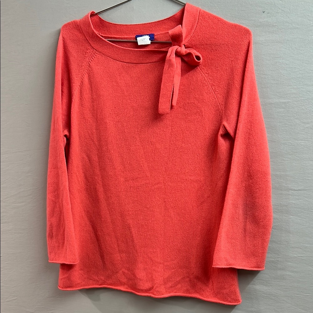 J. Crew Coral Sontuosa 100% Cashmere Sweater sz M